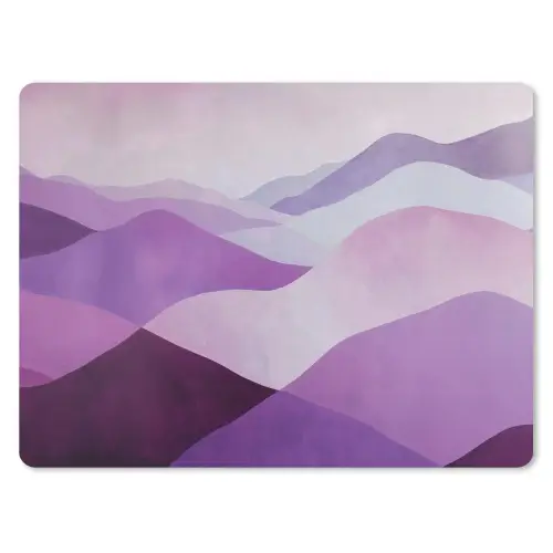 Abstract - Heuvels - Landschap - Paars muismat rubber klein -3d