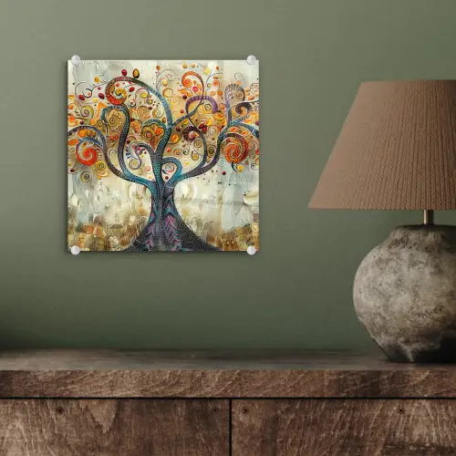 Kunst - Levensboom - Botanisch - Abstract plexiglas 5mm klein -sfeer3
