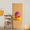 Badeend - Handdoek - Kleurrijk deurposter klein -sfeer4