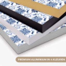 Patroon - Tegel - Blauw Textielframe zwart klein 947 -USP_kleurenNL