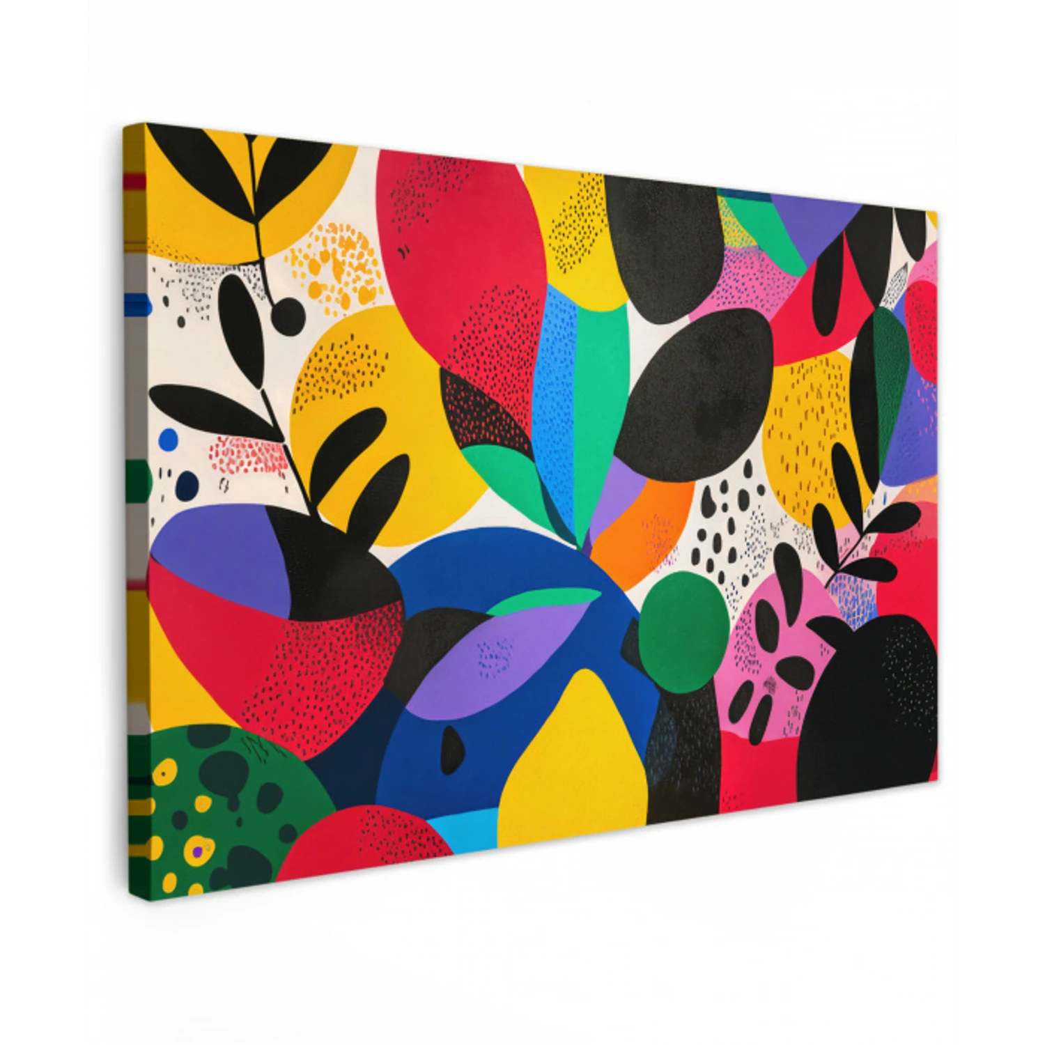 Vormen - Stippen - Kleurrijk canvas 2cm klein -z3d