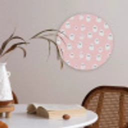 Spookjes - Patroon - Roze Akoestische PET Vilt - Rond klein 838 -sfeer3