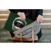 Mond - Groen - Illustratie - BLAH BLAH laptophoes neopreen klein -tas