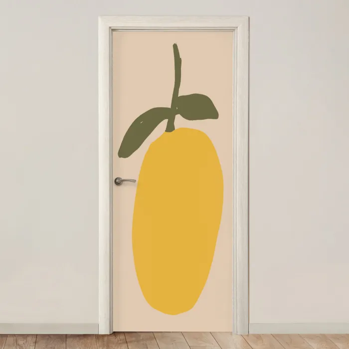 Fruit - Abstracte kunst - Modern deurposter klein -3d_beige