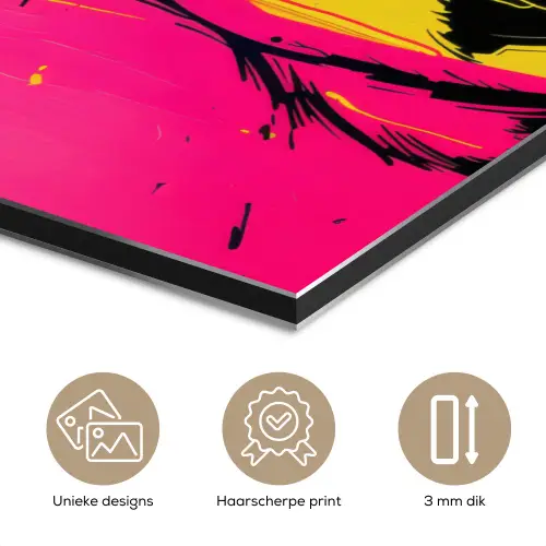 Kat - Art - Zonnebril - Roze aluminium wit klein -closeup_NL