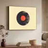 Illustratie - Vinylplaat - Beige - Vintage Textielframe zwart klein -sfeer3