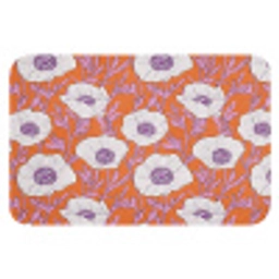 Bloemen - Grafisch - Oranje Badmat klein 997 -3d