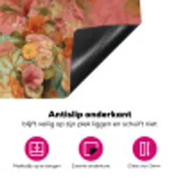 Vrouw - Bril - Roze - Bloemen Inductie beschermer vinyl 3mm klein -wsfeer4_website