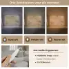 Hout - Bruin - Houtlook Light Box met kabel (Tafellamp) klein -USP_lichtkleurNL
