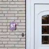 Paarse tulp - Traditioneel Naambord Huisje klein -sfeer1