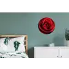 Rood - Roos - Romantisch Wandcirkel aluminium klein -slaapkamer