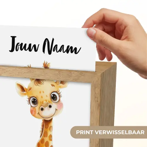 Giraf - Baby dier - Wilde dieren Light Box met kabel (Kinderlampje) klein -USP_websiteprintNL