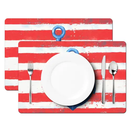 Anker - Verfspatten - Rood - Blauw Placemat vinyl groot -zzsfeer2_Kitchenyeah-website