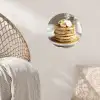 Pannenkoeken - Banaan - Siroop - Wit - Beige Wandcirkel behangsticker klein -sfeer4