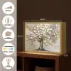 Boom - Beige - Grijs - Goud - Abstract Light Box met batterij (Wandlamp) middel -USP_websiteoverzichtNL