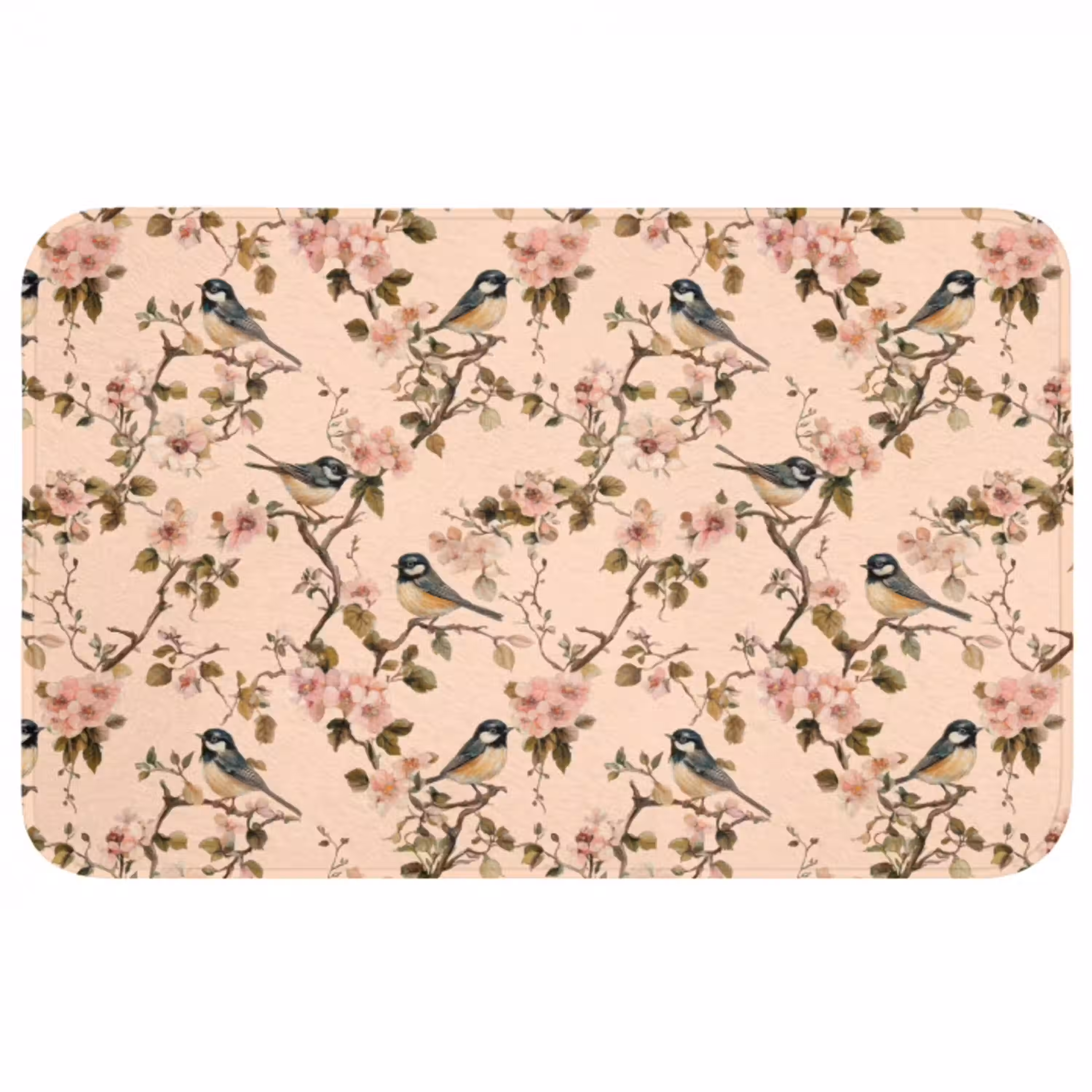 Bloesem - Koolmees - Roze Badmat middel 997 -3d