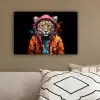 Graffiti - Luipaard - Zwart - Jas canvas 2cm klein -sfeer3