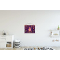 Kever - Felgekleurd - Bloemen - Bladeren textielposter latten blank klein -kinderkamer