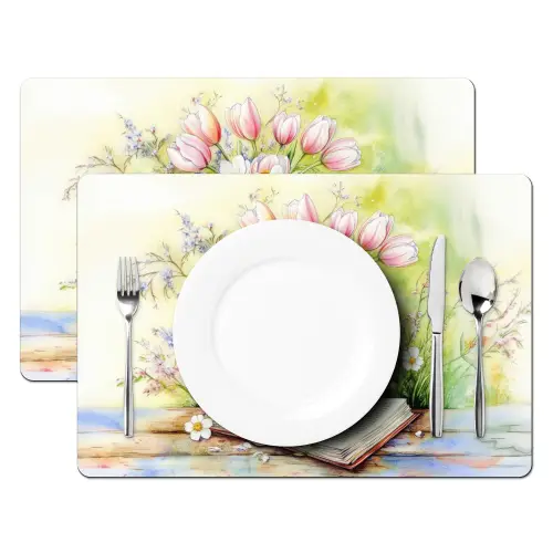 Vaas - Delftsblauw - Madeliefjes Placemat vinyl groot -zzsfeer2_Kitchenyeah-website
