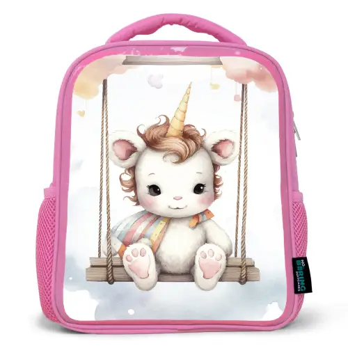 Eenhoorn - Dier - Kinderen - Unicorn Kinderrugzak - Roze middel -3d