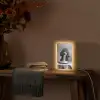 Poedel - Hond - Zwart - Wit - Schattig - Pasta Light Box met kabel (Tafellamp) klein -sfeer4