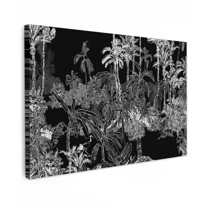 Palm - Jungle - Tropical Tuinposter op houten frame 2 cm dik klein -3d
