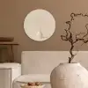 Vaas - Takken - Bloemetjes - Wit Wandcirkel plexiglas klein -sfeer1