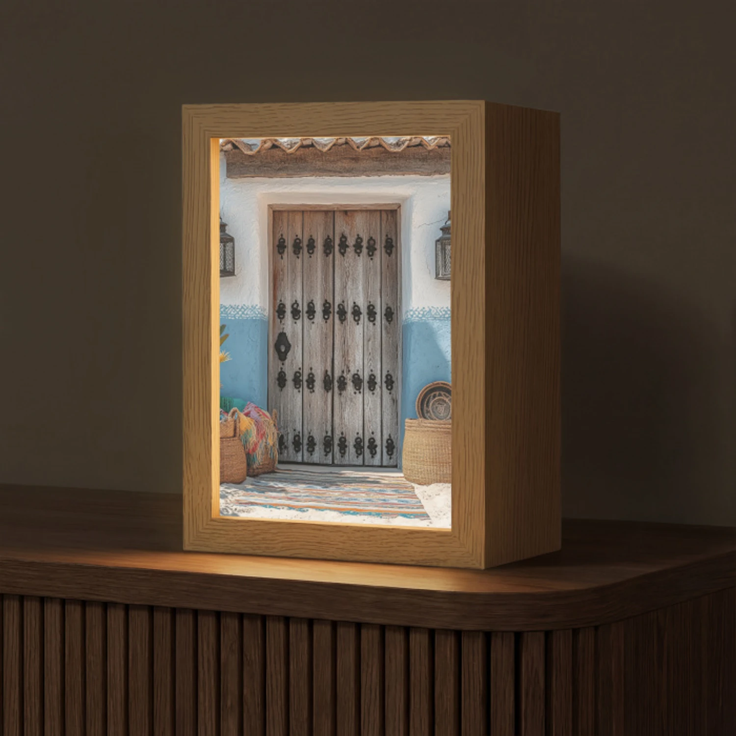 Deur - Manden - Planten Light Box met kabel (Tafellamp) klein -z3d_website