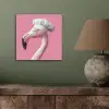 Flamingo - Roze - Koksmuts - Vogel aluminium wit klein -sfeer2
