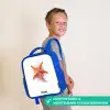 Oranje Zeester Illustratie Kinderrugzak - Blauw middel -sfeer3_NL