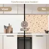 Terrazzo -  Patroon - Kleurrijk - Steen keuken achterwand 2 middel 871 -voor-na2_NL