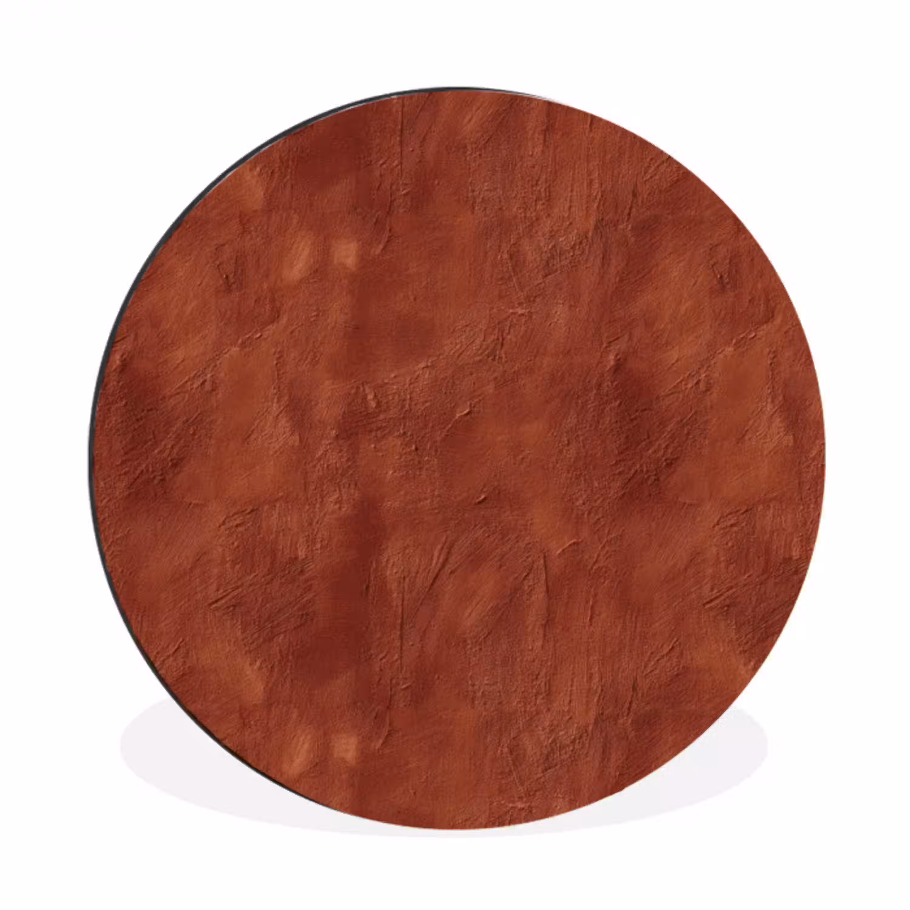 Stucwerk - Textuur  - Terracotta Wandcirkel aluminium klein 190 -3d