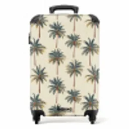 Palmbomen - Tropisch - Groen NBS - Handbagage koffer - Volwassenen Unisex middel -productfoto_recht