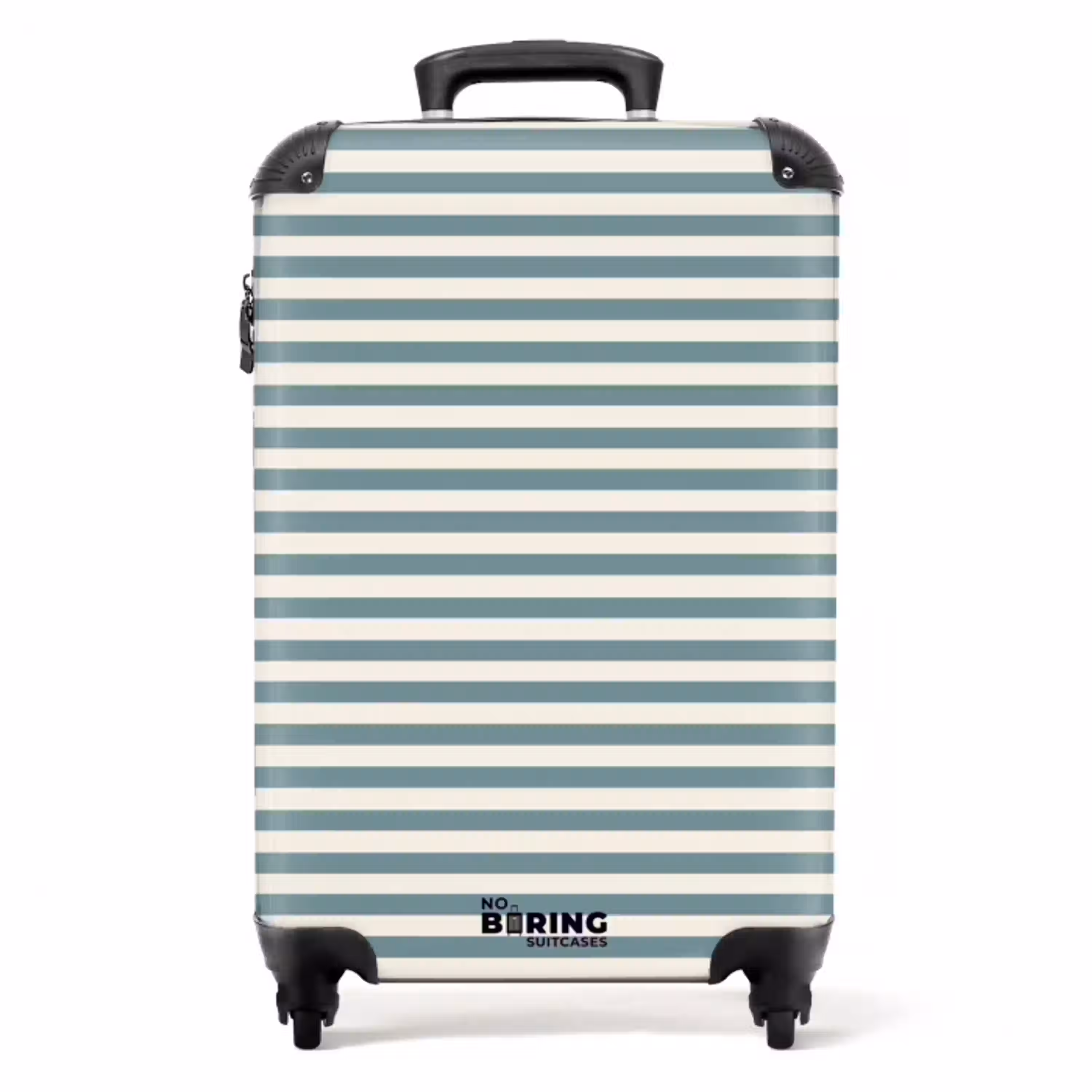 Strepen - Modern - Blauw NBS - Handbagage koffer - Volwassenen Unisex middel -productfoto_recht