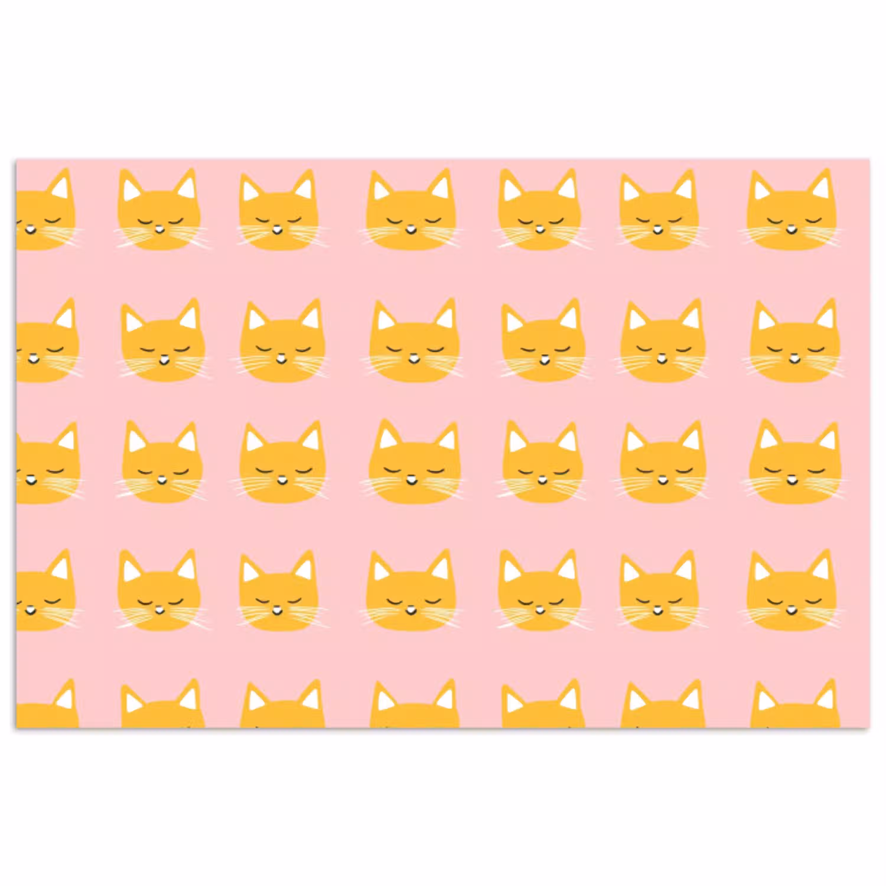 Katten - Patroon - Roze poster papier klein 62 -3d