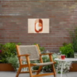 Illustratie - Abstract - Vormen - Rood Tuinposter op houten frame 2 cm dik klein -sfeer3