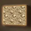 Druppels - Organisch - Goud Light Box met batterij (Wandlamp) middel 907 -z3d_website