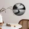 Golfbal - Wazig - Zwart Wandcirkel plexiglas klein -sfeer4