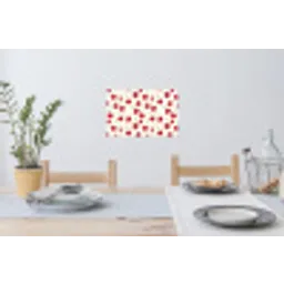 Kersen - Minimalistisch - Rood Muursticker klein 286 -eettafel