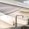 Golven - Abstract - Beige keuken achterwand 2 middel -zzzz3d_schuin