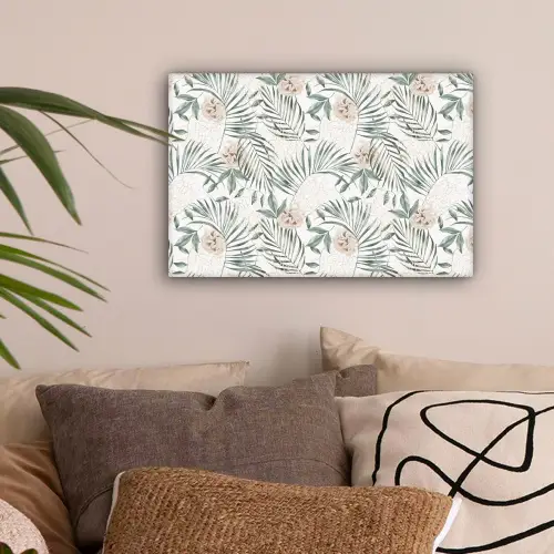 Bohemian - Bloemen - Bladeren - Jungle - Tropical canvas 2cm klein -sfeer1