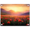 Landschap - Zonsondergang - Bloemenveld tuinposter los doek klein -3d