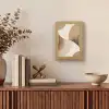 Retro - Geometrische lagen - Aardetinten Light Box met kabel (Tafellamp) klein -sfeer2