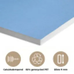 Papagaai - Vliegen - Blauw - Geel PET vilt klein -closeup_NL