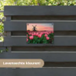 Tulpen - Molen - Nederland tuinposter los doek klein -sfeer3