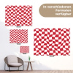 Golvend - Patroon - Rood tuinposter los doek klein 239 -Xsfeer9_DE