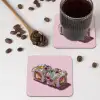 Sushi - Rolletjes - Steentjes - Kleurrijk onderzetter kurk middel -sfeer2