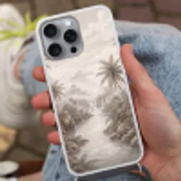 Jungle - Watervallen - Tropisch - Illustratie Hoesje iPhone 16 Pro Max met koord klein -sfeer3