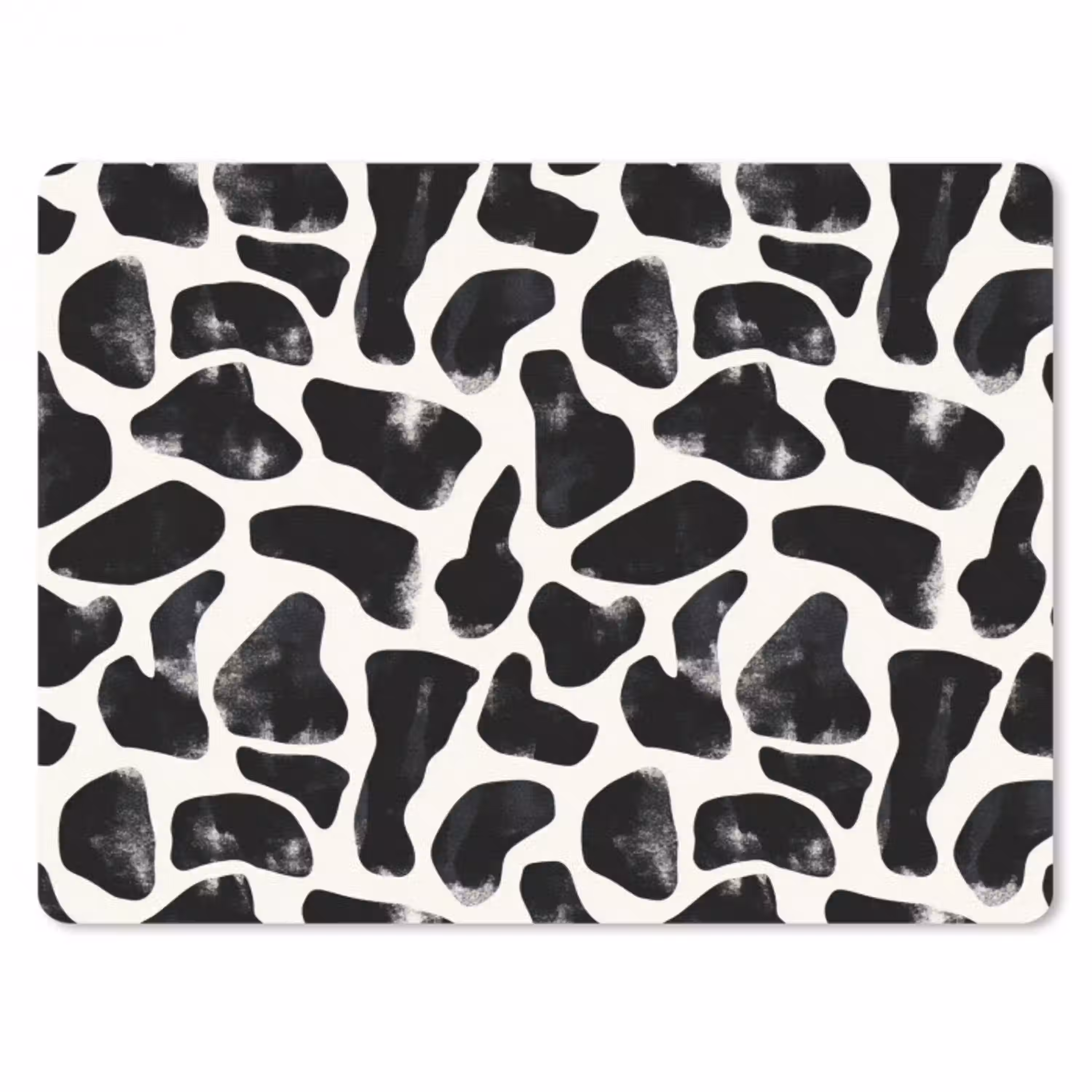 Dierenpatroon - Vlekken - Zwart - Wit muismat rubber klein 262 -3d