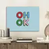 Oh ok - Blauw - Kleurrijk PET vilt klein -sfeer1